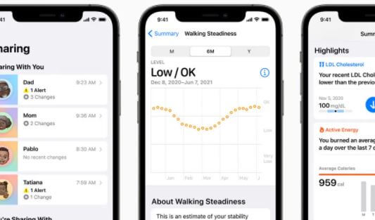 iOS 15 Walking Steadiness Apple
